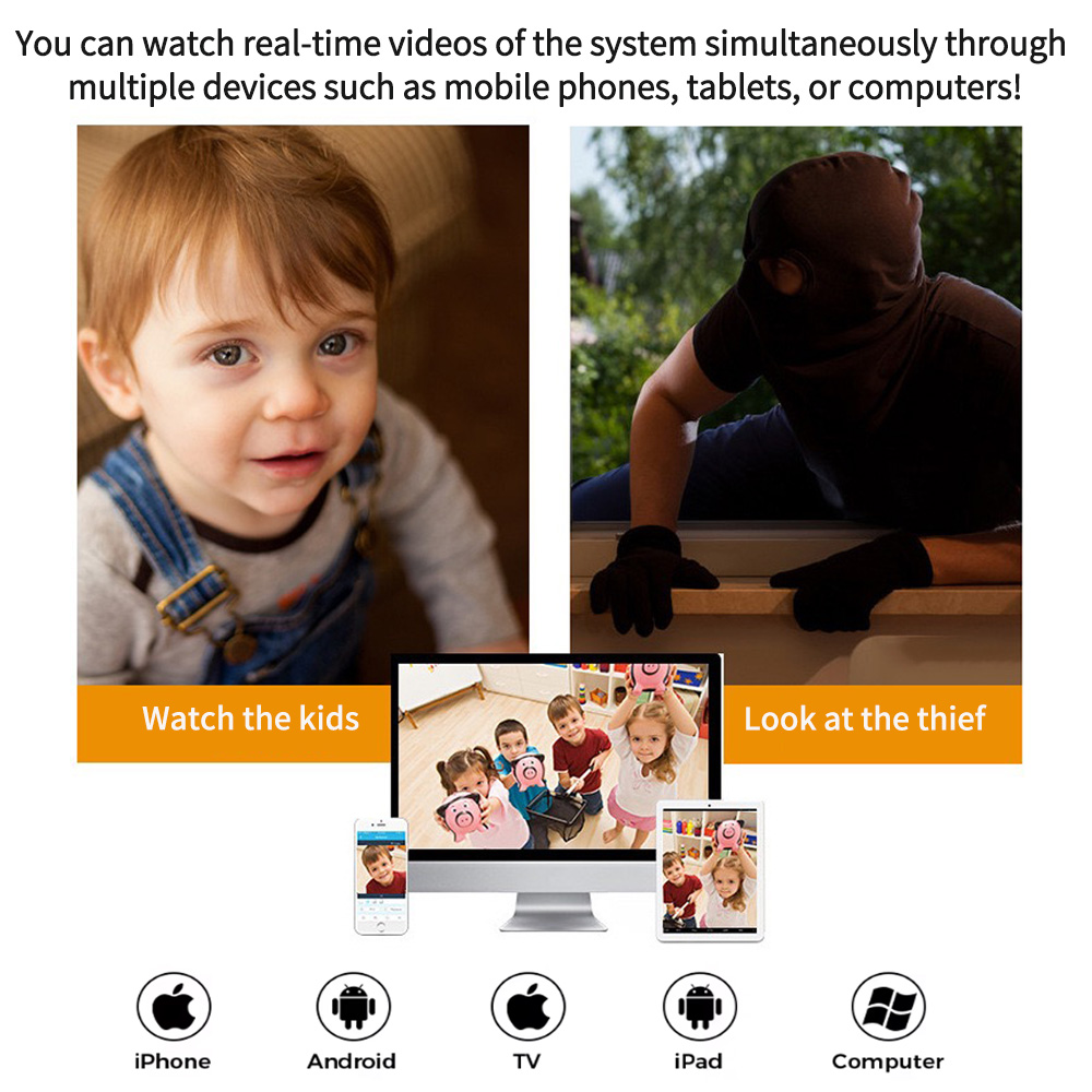4K 2MP Full-Color Night Vision POE Camera NVR Kit 06