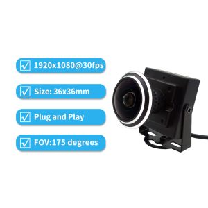 36*36mm HD 1080P 175° Wide Angle USB Camera