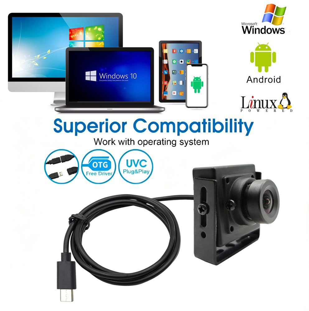 1080P Micro Size 25*25Mm Mini USB-C Camera hct 252j36w (6)