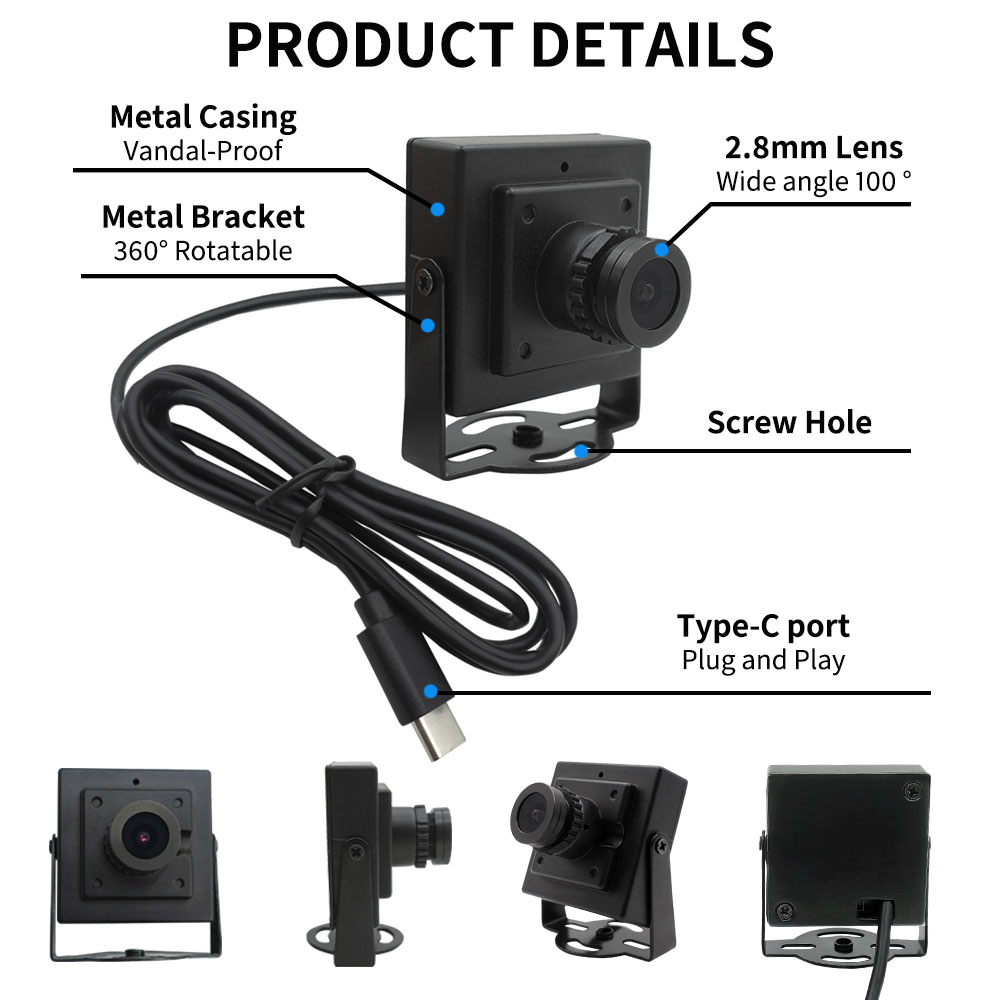 1080P 2.8mm 100 degree Wide-angle Type-C camera hct 362j28 (5)