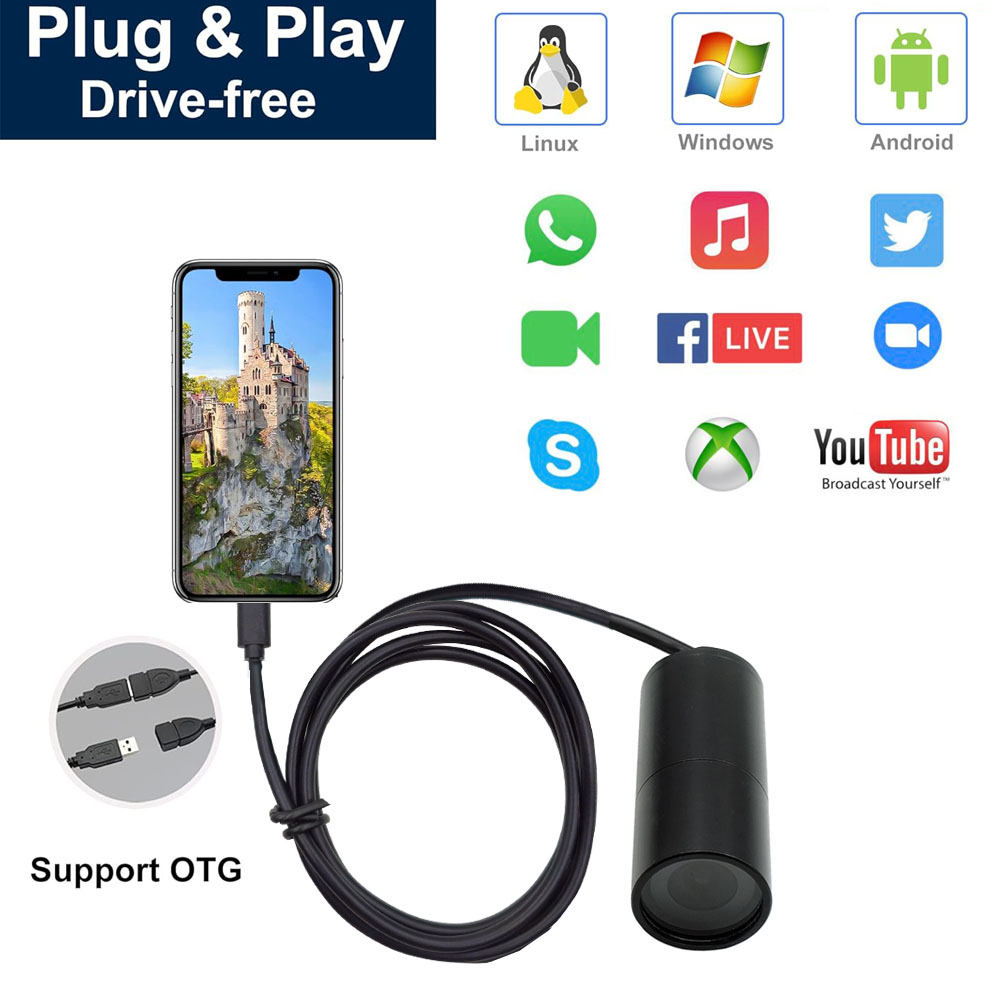 1080P Micro Bullet USB Camera UVC Drive Free hct bt182 (5)