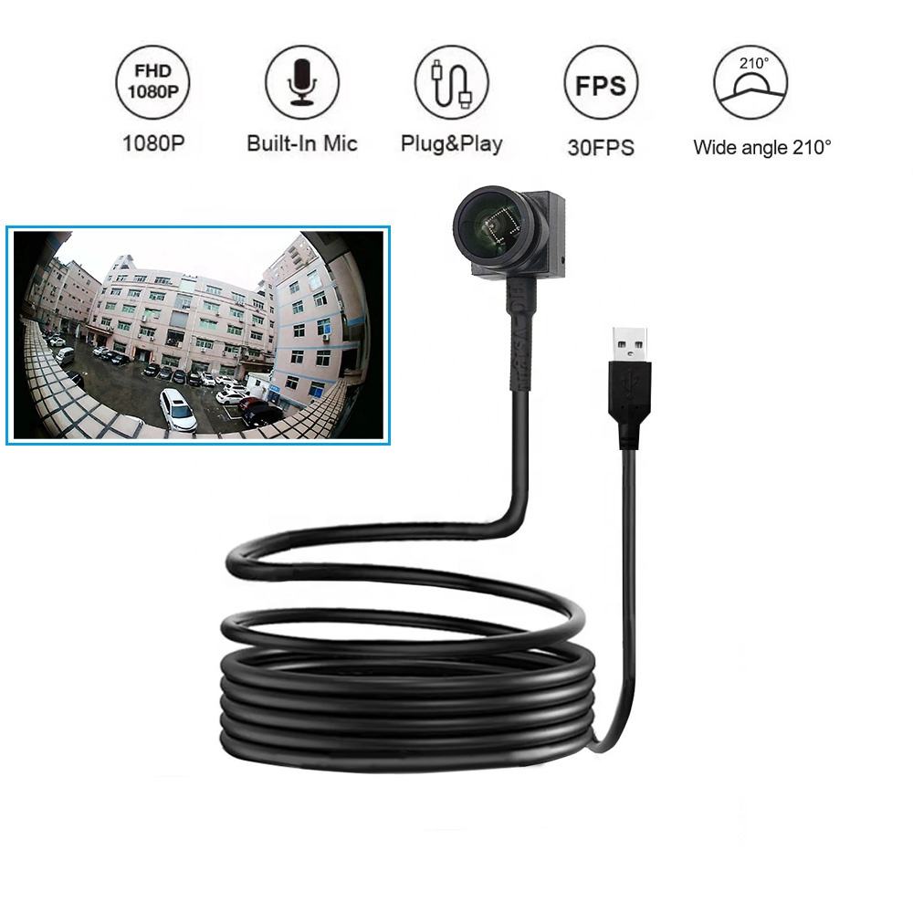 1080p Mini 210° Ultra-Wide Fisheye USB Camera hcu 152j15 (1)
