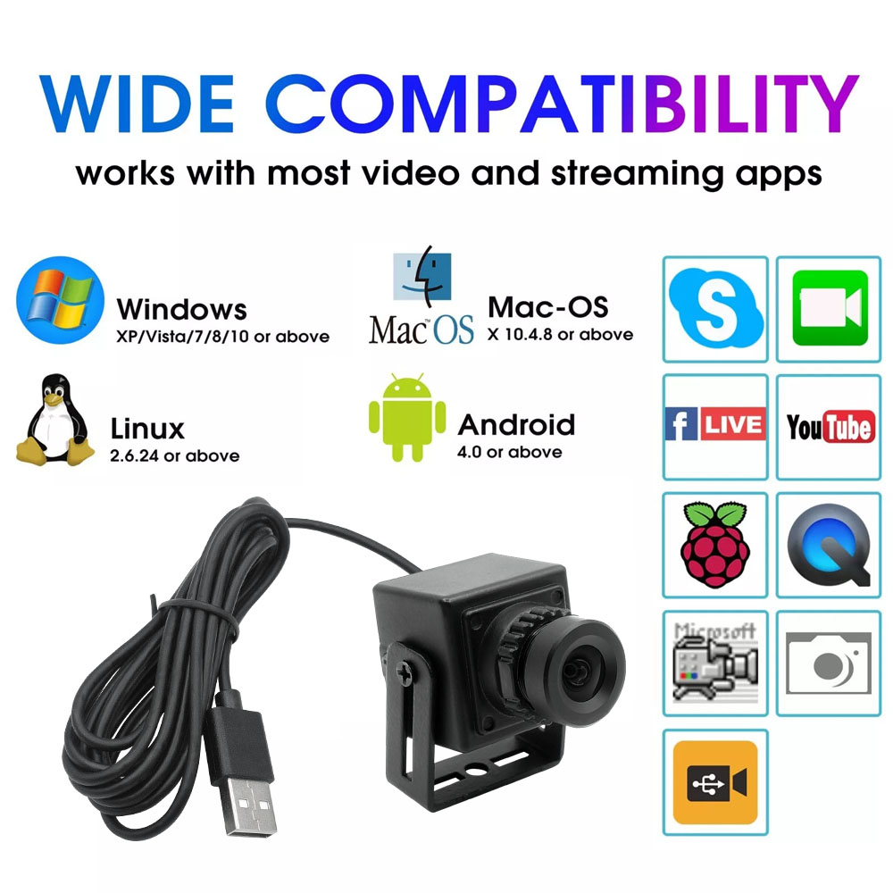 22x22mm 2MP Full HD Mini USB Camera hcu 202j36w (4)