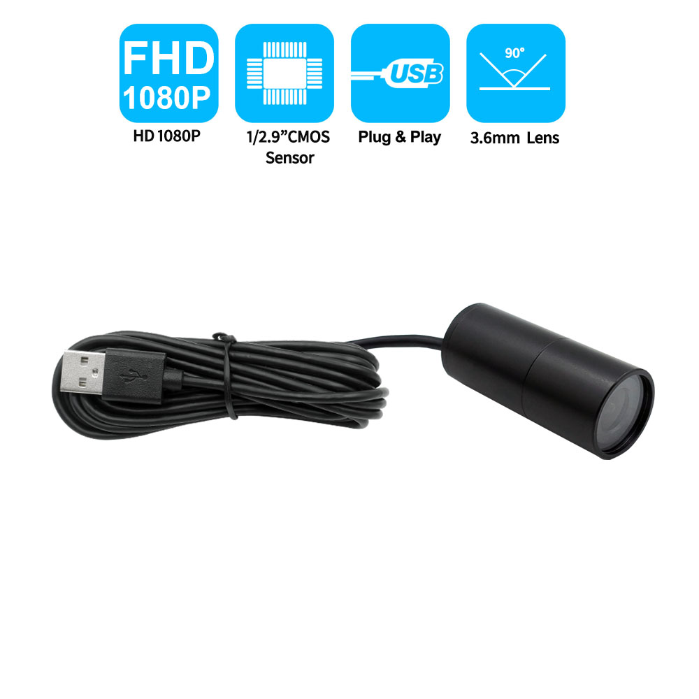 19x43mm Miniature Bullet Head 1080P 2MPUSB Camera hcu bt182 (1)