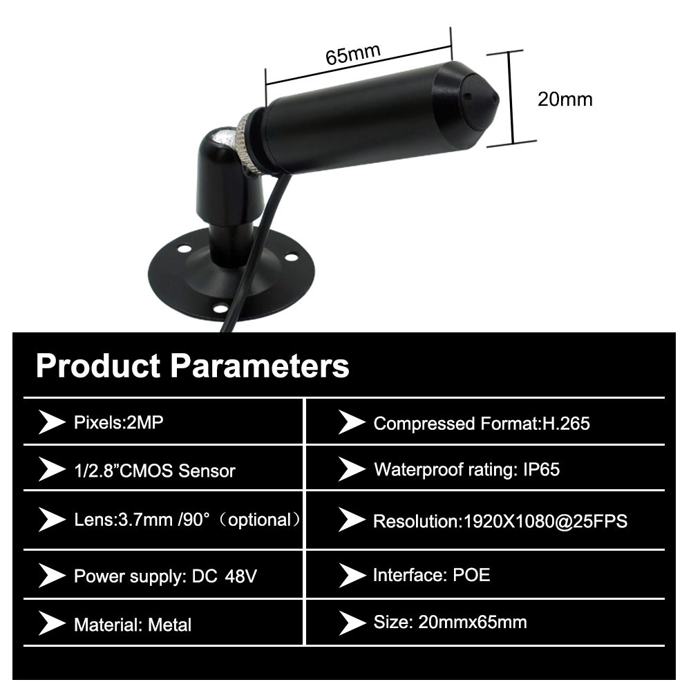 1080P IP Bullet Head POE Mini Anti Damage Camera - Image 3