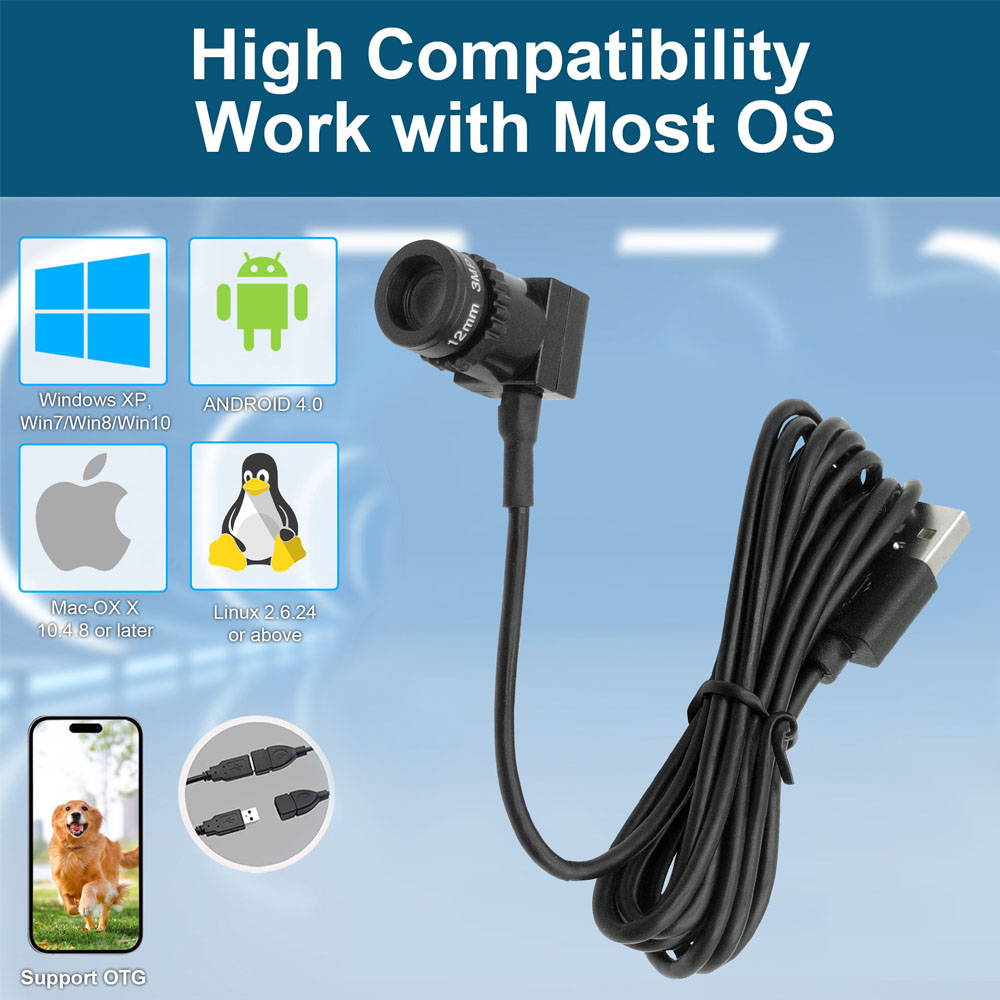 1080p Mini USB 12mm Telephoto Mini Camera hcu 152j12 (4)
