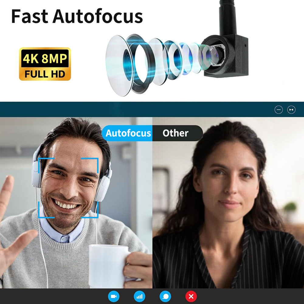 4K 8MP USB Eye Contact Autofocus Camera hcu 158af tg03